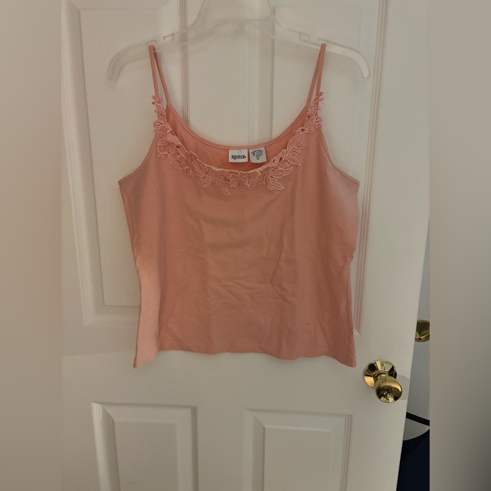 Together Peach Camisole with Floral Lace